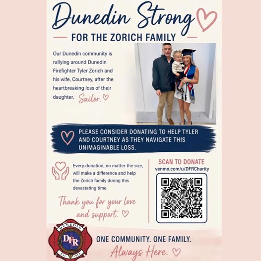 Sailor Zorich Obituary: Dunedin Fire Rescue Mourns Death of 2-Year-Old Daughter of Firefighter